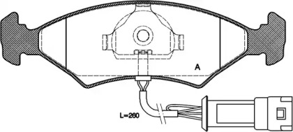 Комплект тормозных колодок OPEN PARTS BPA0119.32