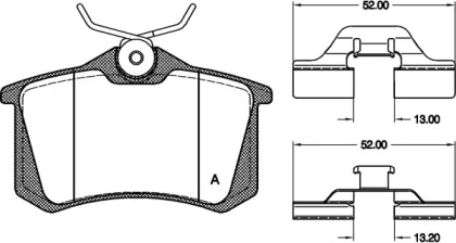 Комплект тормозных колодок OPEN PARTS BPA0263.03