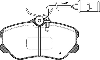 Комплект тормозных колодок OPEN PARTS BPA0303.12