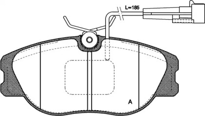 Комплект тормозных колодок OPEN PARTS BPA0305.12