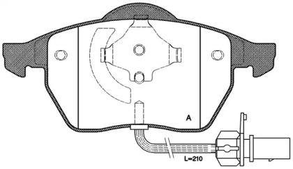 Комплект тормозных колодок OPEN PARTS BPA0390.22