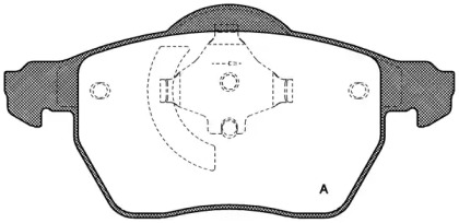 Комплект тормозных колодок OPEN PARTS BPA0390.50