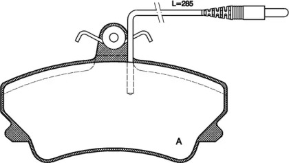 Комплект тормозных колодок OPEN PARTS BPA0409.12