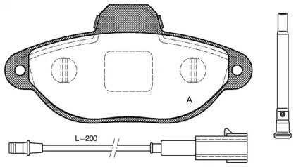 Комплект тормозных колодок OPEN PARTS BPA0414.21