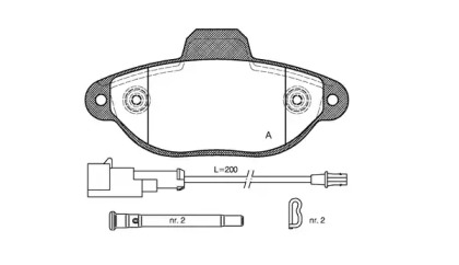 Комплект тормозных колодок OPEN PARTS BPA0414.22