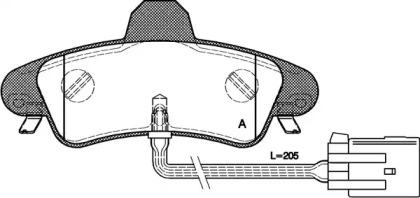 Комплект тормозных колодок OPEN PARTS BPA0433.12