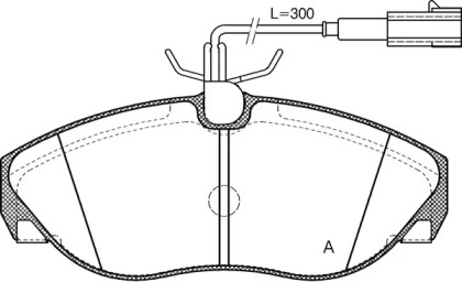 Комплект тормозных колодок OPEN PARTS BPA0486.11