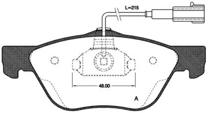 Комплект тормозных колодок OPEN PARTS BPA0589.21