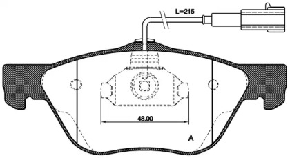 Комплект тормозных колодок OPEN PARTS BPA0589.22