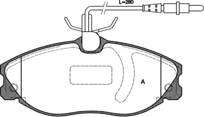 Комплект тормозных колодок OPEN PARTS BPA0604.14