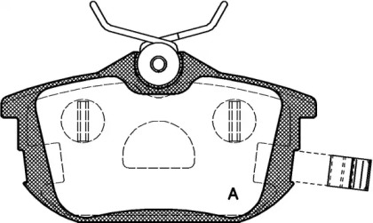 Комплект тормозных колодок OPEN PARTS BPA0605.12