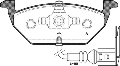 Комплект тормозных колодок, дисковый тормоз OPEN PARTS BPA0633.21