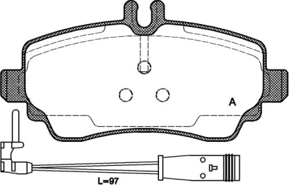 Комплект тормозных колодок OPEN PARTS BPA0650.22