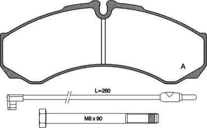 Комплект тормозных колодок OPEN PARTS BPA0651.02