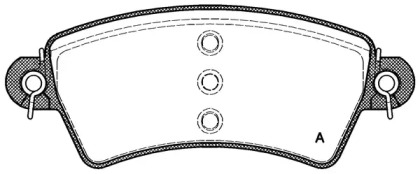 Комплект тормозных колодок OPEN PARTS BPA0726.00