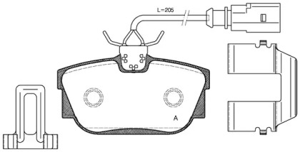 Комплект тормозных колодок OPEN PARTS BPA0767.12