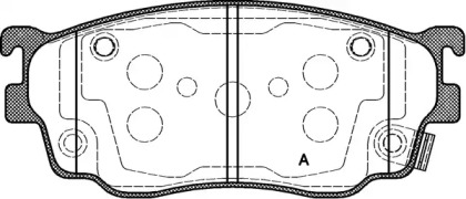 Комплект тормозных колодок OPEN PARTS BPA0800.12