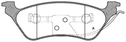 Комплект тормозных колодок OPEN PARTS BPA0811.00