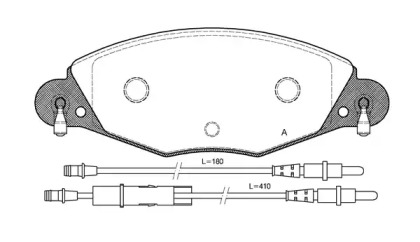 Комплект тормозных колодок OPEN PARTS BPA0827.04