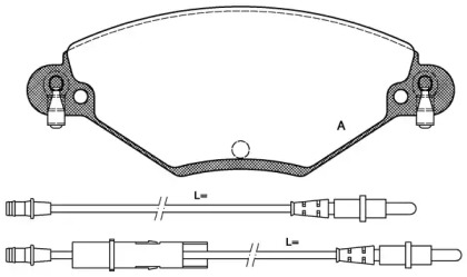 Комплект тормозных колодок OPEN PARTS BPA0828.04