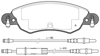 Комплект тормозных колодок OPEN PARTS BPA0829.04