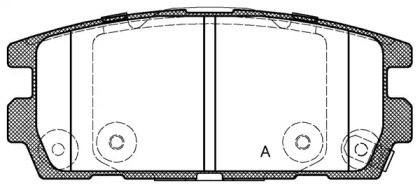 Комплект тормозных колодок OPEN PARTS BPA0877.02