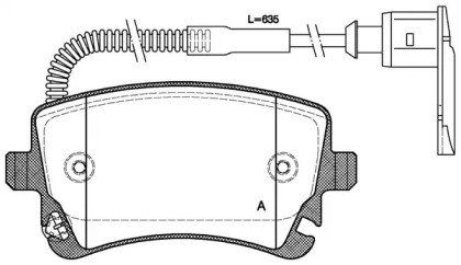 Комплект тормозных колодок OPEN PARTS BPA0897.02