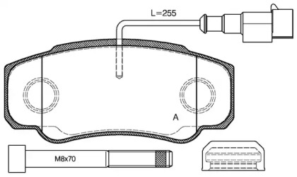 Комплект тормозных колодок OPEN PARTS BPA0961.02