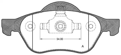 Комплект тормозных колодок OPEN PARTS BPA0962.00