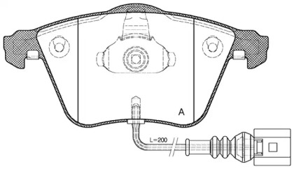 Комплект тормозных колодок OPEN PARTS BPA0964.41