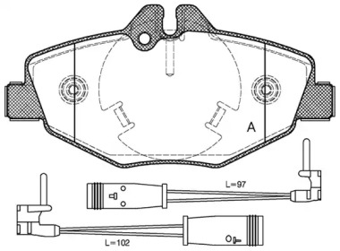 Комплект тормозных колодок OPEN PARTS BPA0990.02