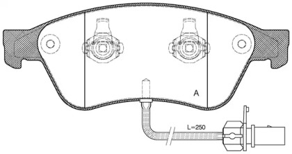 Комплект тормозных колодок OPEN PARTS BPA1056.02