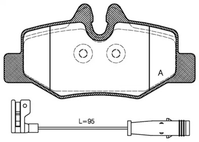 Комплект тормозных колодок OPEN PARTS BPA1110.02