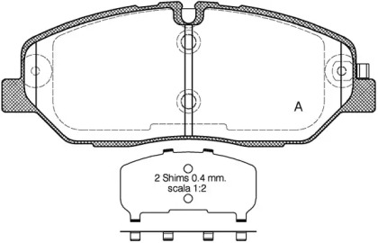 Комплект тормозных колодок OPEN PARTS BPA1226.32