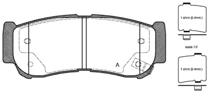 Комплект тормозных колодок OPEN PARTS BPA1239.02