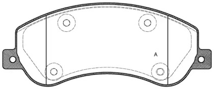 Комплект тормозных колодок OPEN PARTS BPA1250.00