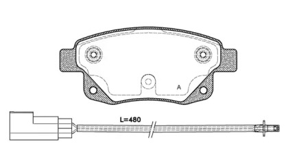 Комплект тормозных колодок OPEN PARTS BPA1252.01