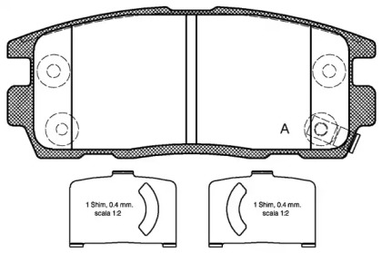 Комплект тормозных колодок OPEN PARTS BPA1260.12