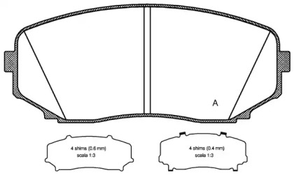 Комплект тормозных колодок OPEN PARTS BPA1267.02