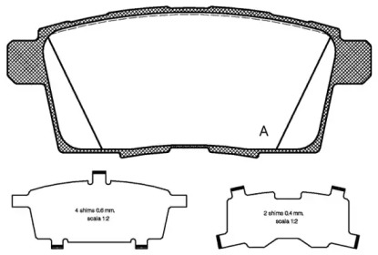 Комплект тормозных колодок OPEN PARTS BPA1268.00