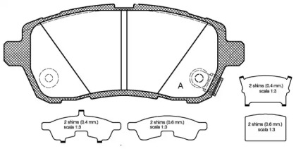 Комплект тормозных колодок OPEN PARTS BPA1281.02