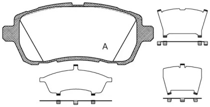 Комплект тормозных колодок OPEN PARTS BPA1281.10