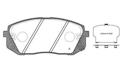 Комплект тормозных колодок OPEN PARTS BPA1302.22