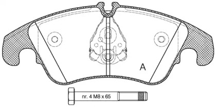 Комплект тормозных колодок OPEN PARTS BPA1304.10