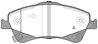 Комплект тормозных колодок OPEN PARTS BPA1341.12