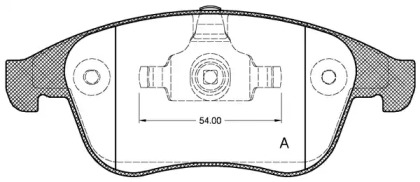 Комплект тормозных колодок OPEN PARTS BPA1350.10