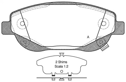 Комплект тормозных колодок OPEN PARTS BPA1453.02