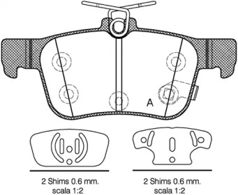 Комплект тормозных колодок OPEN PARTS BPA1551.12