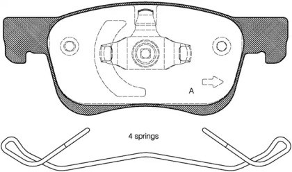 Комплект тормозных колодок OPEN PARTS BPA1580.02