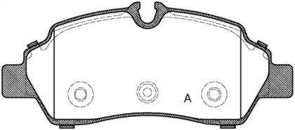 Комплект тормозных колодок, дисковый тормоз OPEN PARTS BPA1605.00